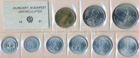 1981. 2f-10Ft 9db klf érmés forgalmi sor fóliatokban T:1