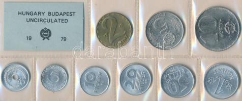 1979. 2f-10Ft 9db klf érmés forgalmi sor fóliatokban T:1