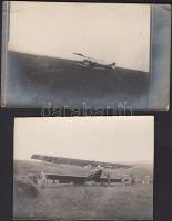 1915 I. világháborús harci gépek 2 db fotó / World War I. military planes 2 photos 13x9 cm