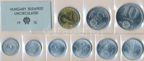 1976. 2f-10Ft 9db klf érmés forgalmi sor fóliatokban T:1