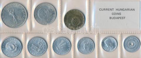 1975. 2f-10Ft 9db klf érmés forgalmi sor fóliatokban T:1