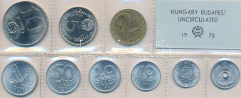 1973. 2f-10Ft 9db klf érmés forgalmi sor fóliatokban T:1