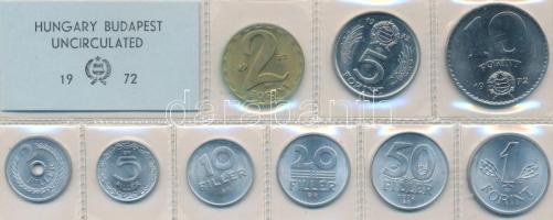 1972. 2f-10Ft 9db klf érmés forgalmi sor fóliatokban T:1