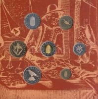 2001. 1Ft-100Ft 7klf db, szettben "Ezeréves a magyar pénzverés" T:PP