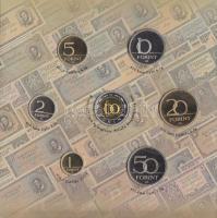 2002. 1Ft-100Ft 8klf db, szettben, benne 100Ft "Kossuth" T:PP