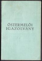 1933 Fényképes őstermelői igazolvány