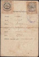 1890 Igazolási jegy / ID