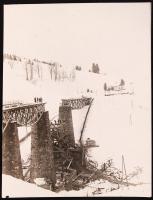 cca 1914-1918 I. világháborús katonai utász fotók. Hidak több különböző hadszíntérről. Részben felir...