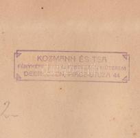 cca 1900-1910 Kozmann és Tsa pecséttel jelzett vintage  felvétele egy debreceni eseményről, kartonra...