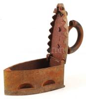 Régi öntöttvas szenes vasaló,/ Vintage coal iron, 22x20x10cm
