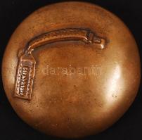 Jelzés nélkül: Itthon otthon van, Utazás 87, Bronz plakett, két oldalas, d:8,5 cm