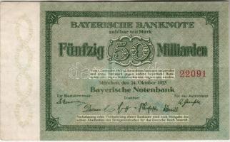 Német Birodalom/Bajorország 1923. 50Milliárd M T:II