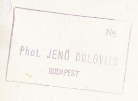 cca 1940 Dulovits Jenő (1903-1972): Játék az erdőben,  vintage aktfotó, szerzői pecséttel jelzett, 1...