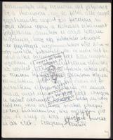 cca 1960-1970 Mutatvány a strandon, a kép hátoldalán egy sikertelen életmentés története, 14x11 cm