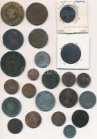 Több mint 20db-ból álló magyar és külföldi vegyes fémpénz tétel jobb darabokkal T:vegyes