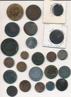 Több mint 20db-ból álló magyar és külföldi vegyes fémpénz tétel jobb darabokkal T:vegyes