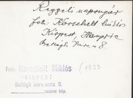 1939 Korschelt Miklós (1900-1982): Reggeli napsugár, feliratozott vintage fotóművészeti alkotás, sze...