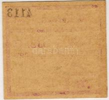 1919. 10K "Vörös újság" aláírás és bélyegző nélkül nyomdai festékcsíkokkal, hátlapon részl...