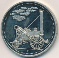 DN. "George Stephenson gőzmozdonya" ezüstözött fém emlékérem T:PP
ND. "George Stephen...