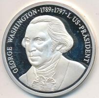 Németország DN. "USA-elnökök - George Washington" Ag emlékérem (14.97g/0.999) T:PP Germany ND. "US Presidents - George Washington" commemorative Ag medallion (14.97g/0.999) C:PP