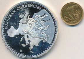Németország DN. "Európai valuták - Berlin, Brandenburgi Kapu" ezüstözött emlékérem 1972-es...