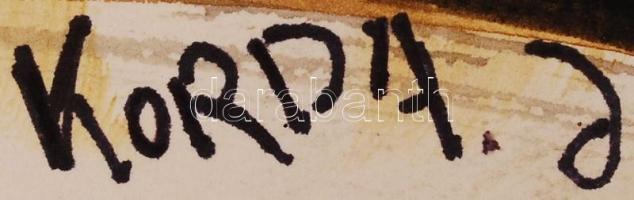 Korda jelzéssel: Álló akt. Akvarell, papír, 60×40 cm