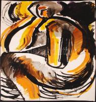 Korda jelzéssel: Pohár mögött. Akvarell, papír, 60×40 cm