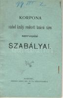 1899  Korpona szabad királyi rendezett tanácsú város szervezési szabályai