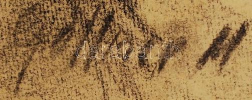 Gollner jelzéssel: Üvöltő. szén, papír, 50×50 cm