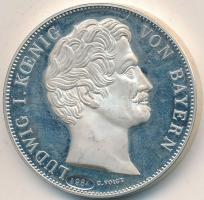 NSZK 1984. "I. Lajos bajor király" Ag emlékérem, peremén jelzéssel és sorszámmal (33.5g/0....