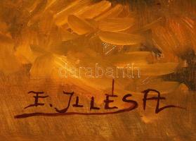 Illés jelzéssel: Boci. Olaj, fa lemez, 32×47 cm