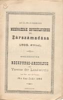 1898 Az Új- és Ó-Verbászi mezőgazdák egyesületének zárszámadása magyar és német nyelven