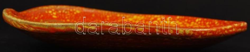 Rákos kerámia tál, érdekes formával, hibátlan, d:25 cm