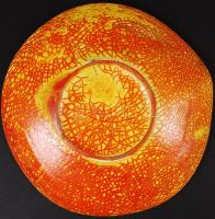 Rákos kerámia tál, érdekes formával, hibátlan, d:25 cm