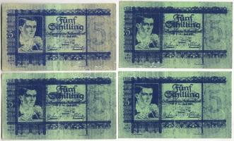 Ausztria 1927. 5Sch (4x) korabeli focsimile T:I,II