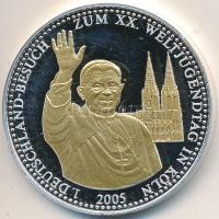 Németország 2005. "XVI. Benedek pápa első németországi látogatása Kölnben" ezüstözött és aranyozott emlékérem T:PP Germany 2005. "The first visit of Pope Benedict XVI to Cologne" commemorative silver and gold plated medallion C:PP