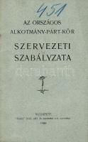 1906 Az országos Alkotmány párt kör szervezeti szabályzata