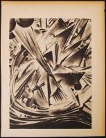 Ruzicskay György (1896-1993): Fények. Algrafia, papír, jelzett az algrafián, 24×18 cm