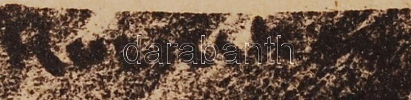 Ruzicskay György (1896-1993): Aknák között. Algrafia, papír, jelzett az algrafián, 24×18 cm