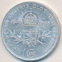 Ausztria 1908. 1K Ag "Jubileum" T:2- Austria 1908. 1 Corona Ag "Jubilee" C:VF