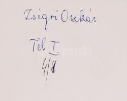 cca 1970 Zsigri Oszkár: Tél, feliratozott, aláírt vintage fotóművészeti alkotás a szerző hagyatékábó...