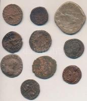 Római Birodalom / 10db vegyes bronzpénz T:vegyes
Roman Empire / 10pcs of mixed bronze coins C:mixed