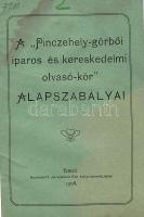 1906 A Pinczehely-Görbői iparos és kereskedelmi olvasó-kör alapszabályai