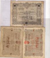 1848-49. 15Kr,30Kr T:II + 1Ft,2Ft T:III/IV + 5Ft (2x) 2 klf színben és hátoldali román szövegben éke...