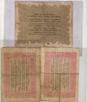 1848-49. 15Kr,30Kr T:II + 1Ft,2Ft T:III/IV + 5Ft (2x) 2 klf színben és hátoldali román szövegben éke...