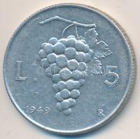 Olaszország 1949R 5L Al T:2 Italy 1949R 5 Lira Al C:XF