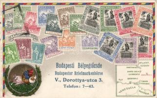 Stamps from Barbados, Budapesti Bélyegtődzse map, litho, So. Stpl, Ottmar Zieher