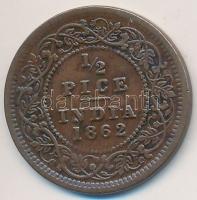 Brit-India 1862. 1/2P "Viktória" T:2- British India 1862. 1/2 Pice "Victoria" C:VF