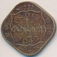 Brit-India 1942. 1/2A "VI. György" T:2- British India 1942. 1/2 Anna "George VI" C:VF