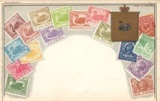 Stamps from Western Australia, coat of arms, litho, Ottmar Zieher